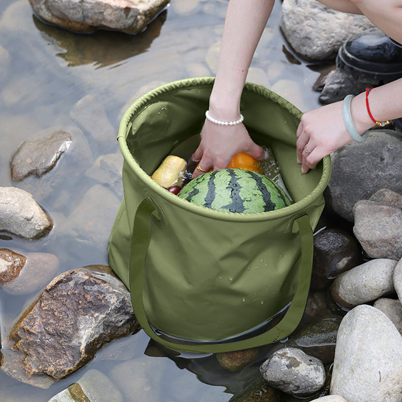 Danoz Camping⛺13L Travel Camping Folding Bucket Portable Barbecue Picnic Storage Fishing Bucket