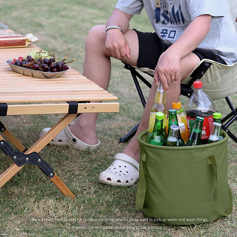 Danoz Camping⛺13L Travel Camping Folding Bucket Portable Barbecue Picnic Storage Fishing Bucket