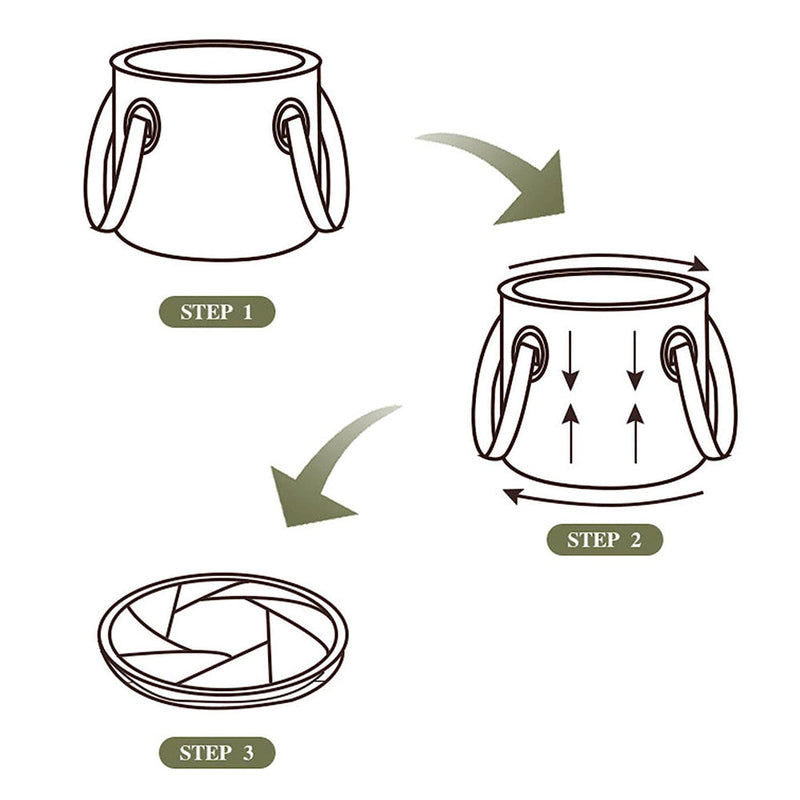 Danoz Camping⛺13L Travel Camping Folding Bucket Portable Barbecue Picnic Storage Fishing Bucket