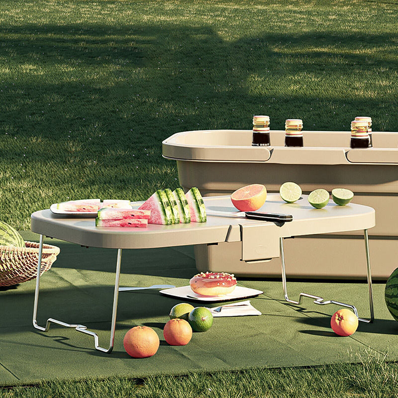 Danoz Direct - 3 In 1 Folding Camping⛺ Storage Box Outdoor Food Fruit Container Picnic Table Basket