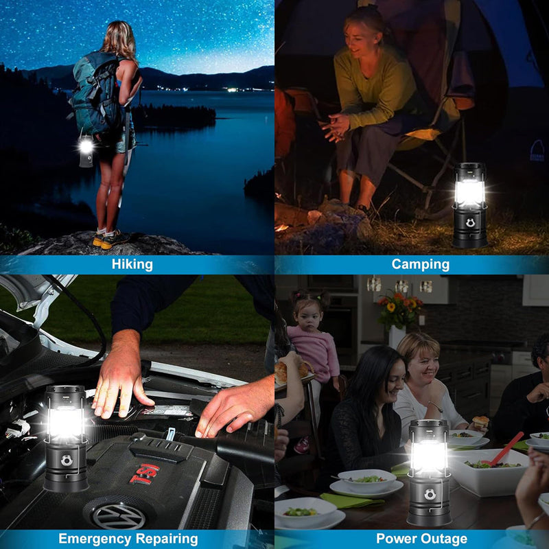 Danoz Camping⛺ LED Camping Lamp Solar Powered Rechargeable USB Torch Waterproof Emergency Light Lantern
