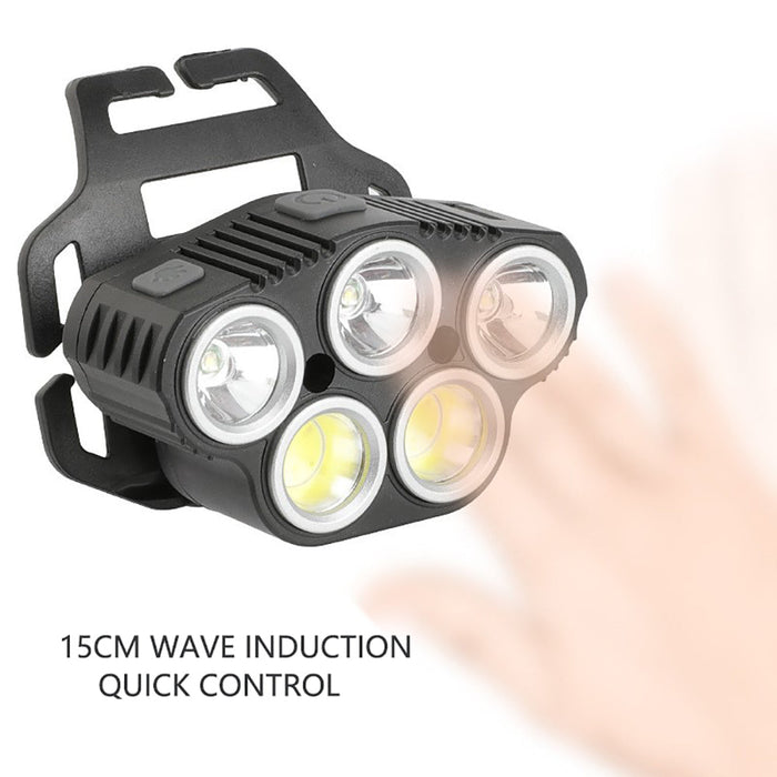 Danoz Camping - 6 Modes LED Head Torch Induction Headlight Camping COB Infrared Strong Lights