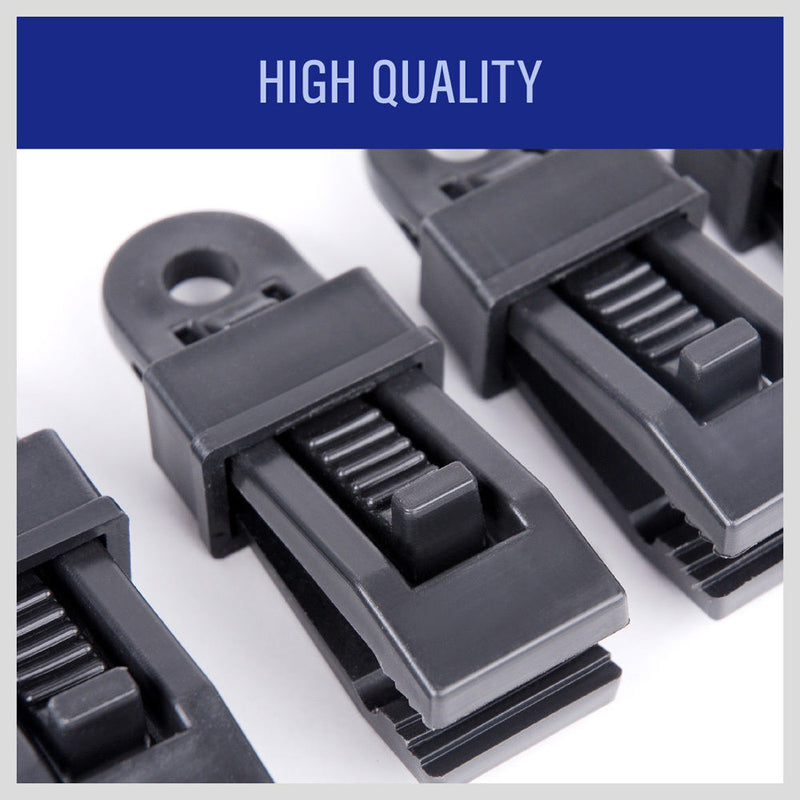 Danoz Camping - 24Pc Camping Awning Tarp Clips Tent Clamps Set Snap Hanger Tighten Survival Tool - Incl. Delivery