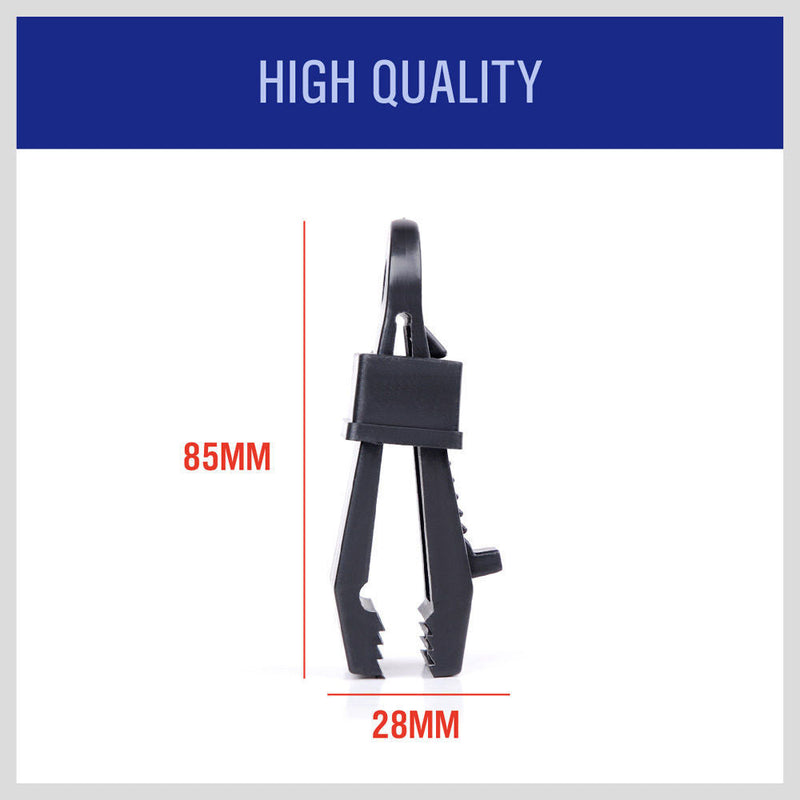 Danoz Camping - 24Pc Camping Awning Tarp Clips Tent Clamps Set Snap Hanger Tighten Survival Tool - Incl. Delivery