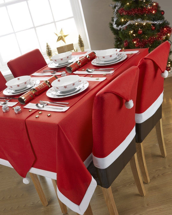 Danoz Xmas🎅 Christmas Chair Covers Tablecloth Runner Decoration Xmas Dinner Party Santa Gift, Table Cloth (130x180 cm)