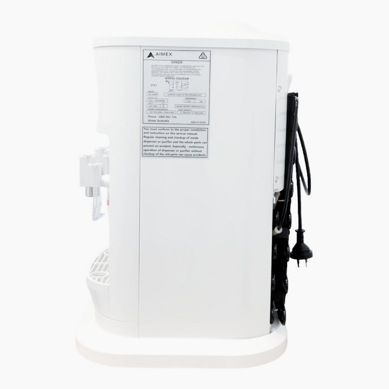 Danoz Direct - Luxurious White Hot and Cold Benchtop Water Cooler - LG Compressor
