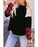 Azura Exchange Lantern Sleeve Plaid Sequin Pullover Sweatshirt - L