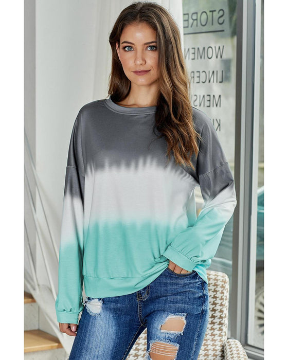 Azura Exchange Color Block Tie Dye Sweatshirt - M