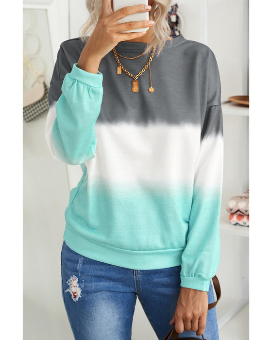 Azura Exchange Color Block Tie Dye Sweatshirt - M