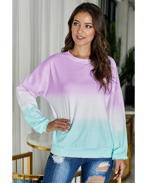 Azura Exchange Color Block Tie Dye Pullover Sweatshirt - XL