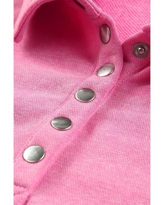 Azura Exchange Lantern Sleeve Snap Button Pullover Sweatshirt - XL