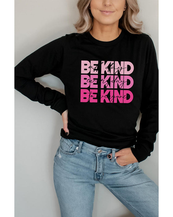 Azura Exchange BE KIND Letter Print Sweatshirt - L