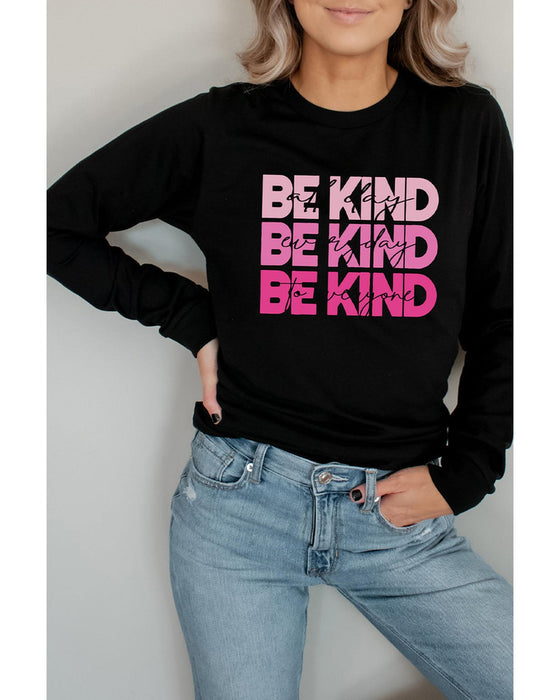 Azura Exchange BE KIND Letter Print Sweatshirt - S