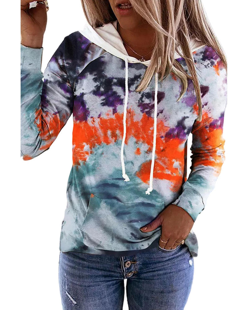 Danoz Direct - Azura Exchange Tie Dye Drawstring Hoodie with Kangaroo Pocket - S