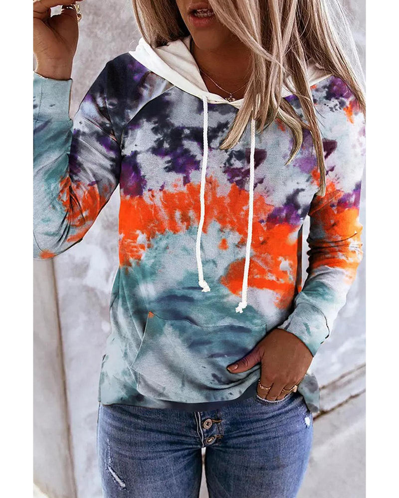Danoz Direct - Azura Exchange Tie Dye Drawstring Hoodie with Kangaroo Pocket - S