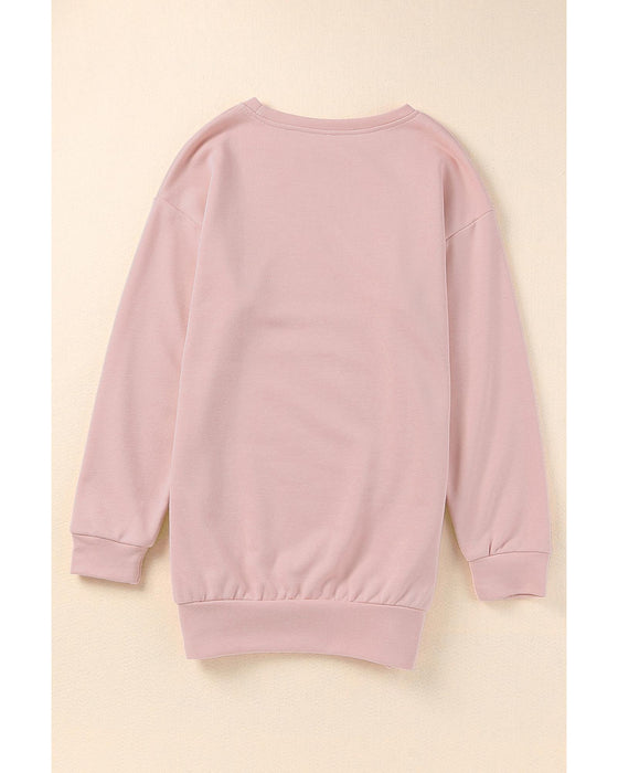 Azura Exchange Slit Buttons Crew Neck Sweatshirt - L