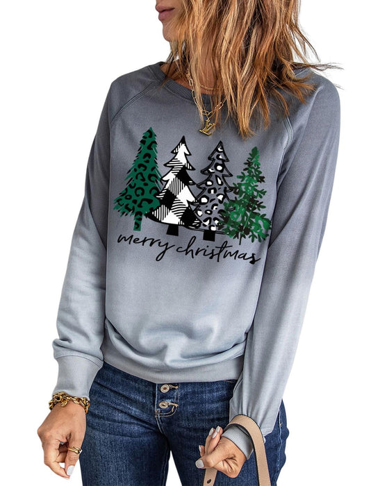 Azura Exchange Merry Christmas Tree Graphic Sweatshirt - L