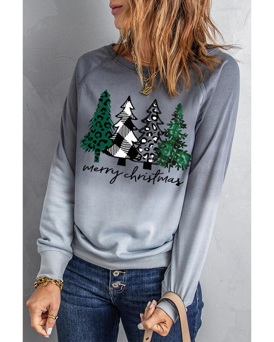 Azura Exchange Merry Christmas Tree Graphic Sweatshirt - XL