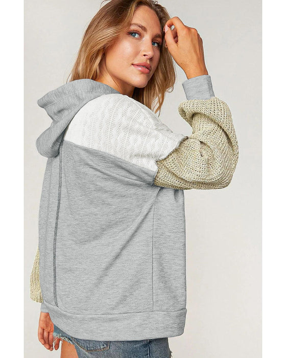 Azura Exchange Colorblock Patchwork Pullover Hoodie - XL