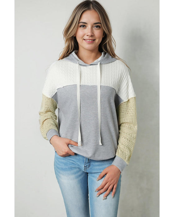 Azura Exchange Colorblock Patchwork Pullover Hoodie - XL