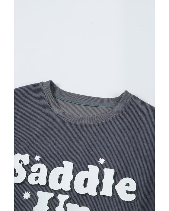 Azura Exchange Saddle Up Graphic Sweatshirt - M