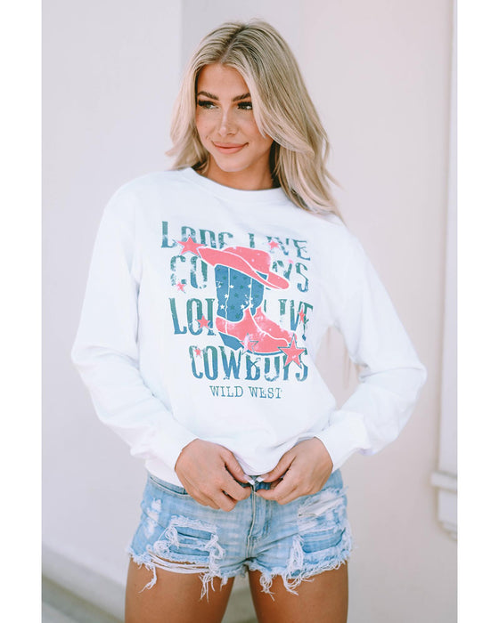 Azura Exchange LONG LIVE COWBOY WILD WEST Sweatshirt - XL