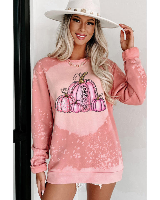 Azura Exchange Pumpkin Graphic Tie Dye Sweatshirt - M