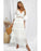 Azura Exchange Swiss Dot Print Lace Patch Layered Long Dress - M