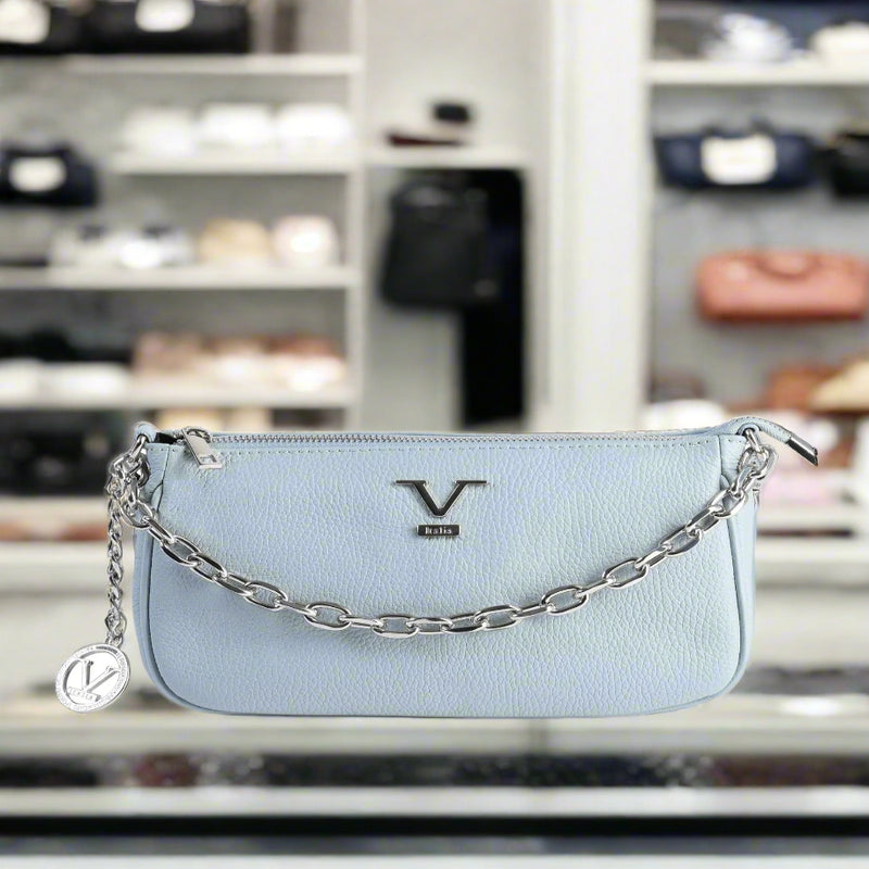 Danoz Direct - Blue Leather Mini Bag - One Size - Super Quality