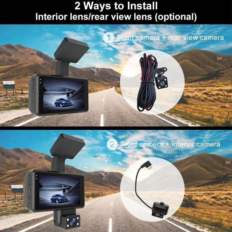Danoz Direct - Hd Dual Camera Car Dash Cam with Infrared Night Vision