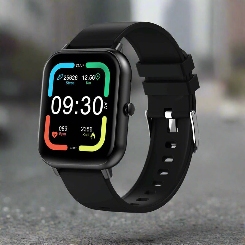 Danoz Smart - 1.83 Inch Touch Screen Ai Voice Heart Rate / Blood Oxygen / Blood Pressure / Sleep Monitoring Bluetooth Smartwatch - Black