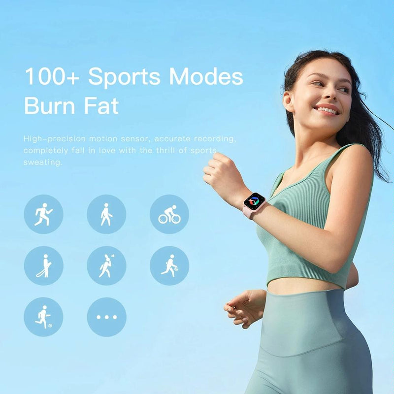 Danoz Smart - 1.83 Inch Touch Screen Ai Voice Heart Rate / Blood Oxygen / Blood Pressure / Sleep Monitoring Bluetooth Smartwatch - Black