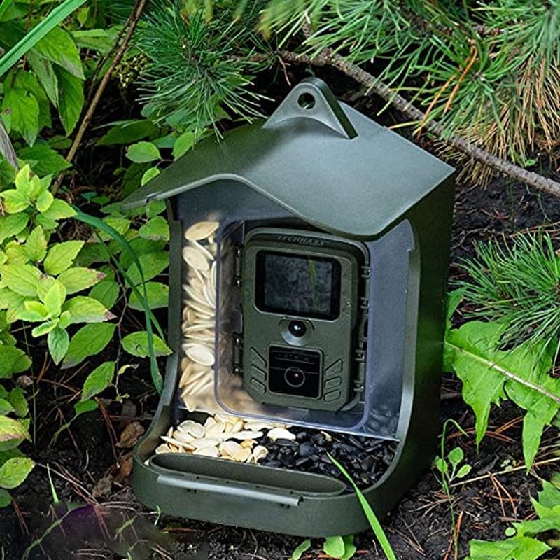 Danoz Smart - Outdoor Bird Watching Camera with Motion Sensor - Army Green Feeder