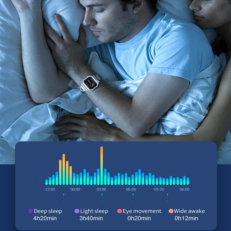 Danoz Smart - Leather Band Smartwatch With Waterproof Colour Screen - Gold