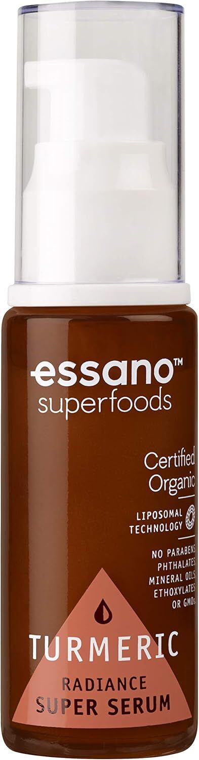 ✨ Danoz BeautySmart | Essano Superfoods Certified Organic Turmeric Radiance Super Serum | 30ml | Hyaluronic Acid | Aloe Vera | Made in NZ 🌿