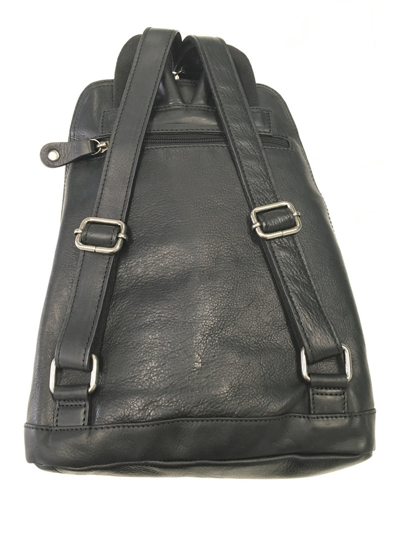 Danoz Fashion - Milleni Genuine Italian Leather Soft Nappa Leather Backpack Travel Bag - Black
