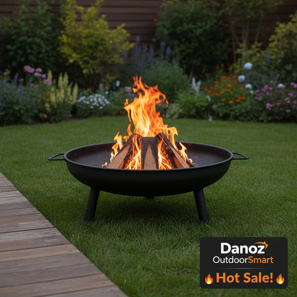 Danoz Fire Pit in backyard