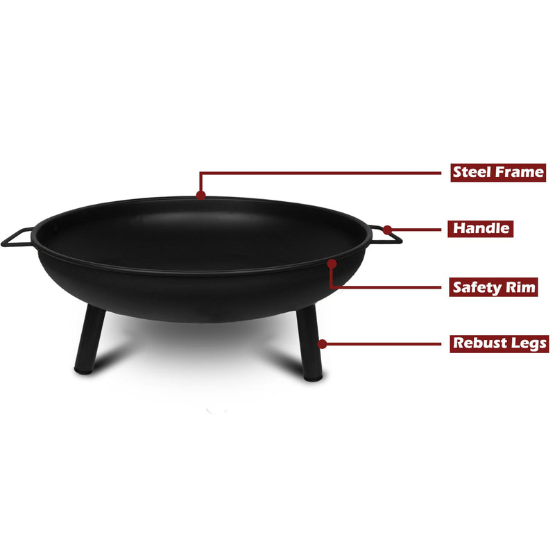 Danoz OutdoorSmart - Portable Outdoor Fire Pit Fireplace Open Patio Heater Garden Plant Bowl Steel