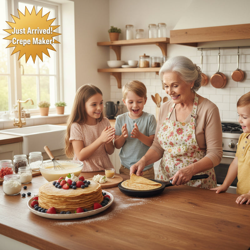 Danoz Kitchen - Electric Crepe Maker Frying Griddle Non Stick Pancake maker Baking Pan