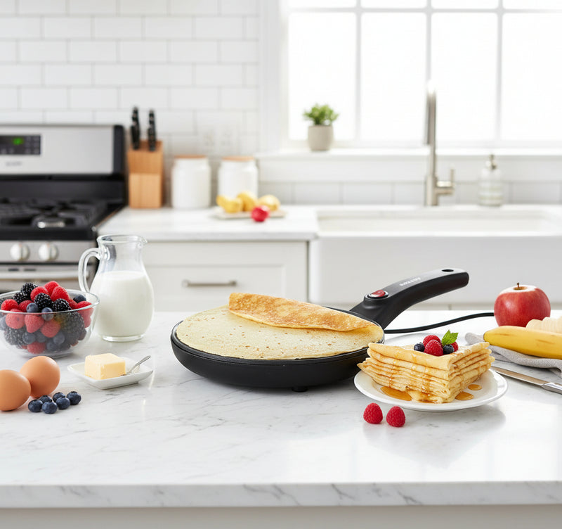 Danoz Kitchen - Electric Crepe Maker Frying Griddle Non Stick Pancake maker Baking Pan