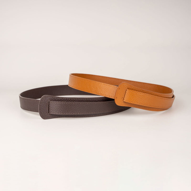 Danoz Fashion - Original Peroz Ida Women's Brown Leather Knot Belt