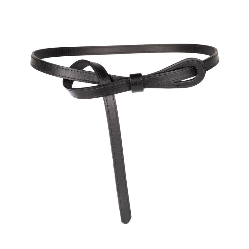 Danoz Direct - Peroz Joy Women's Black Leather Knot Belt