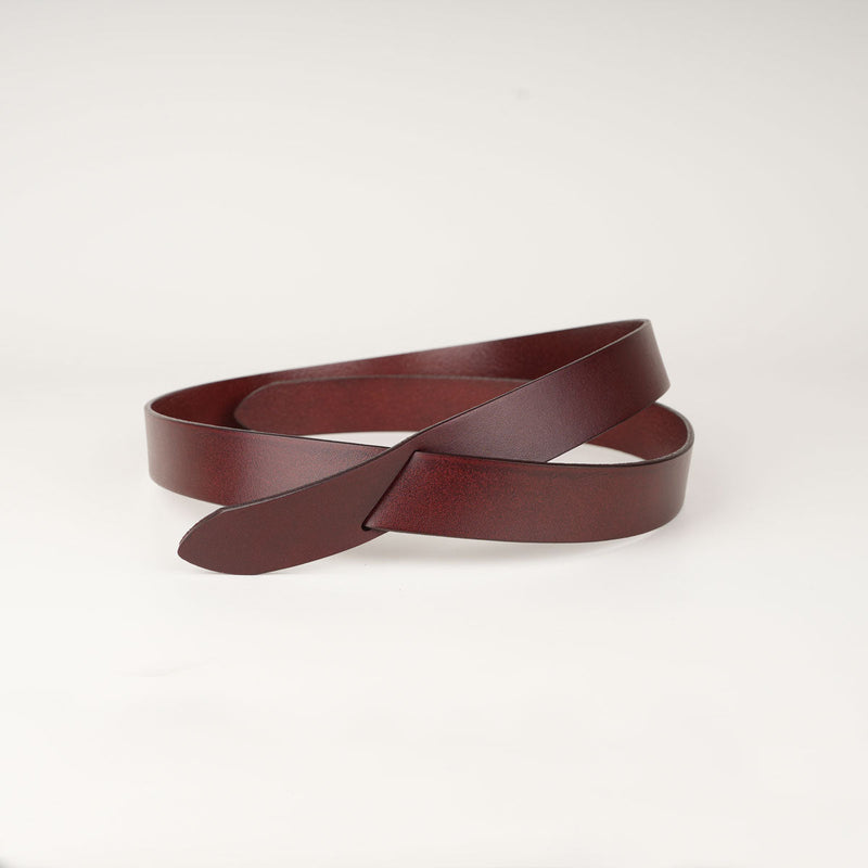 Danoz Direct - Peroz Arla Women's Brown Leather Knotted Belt