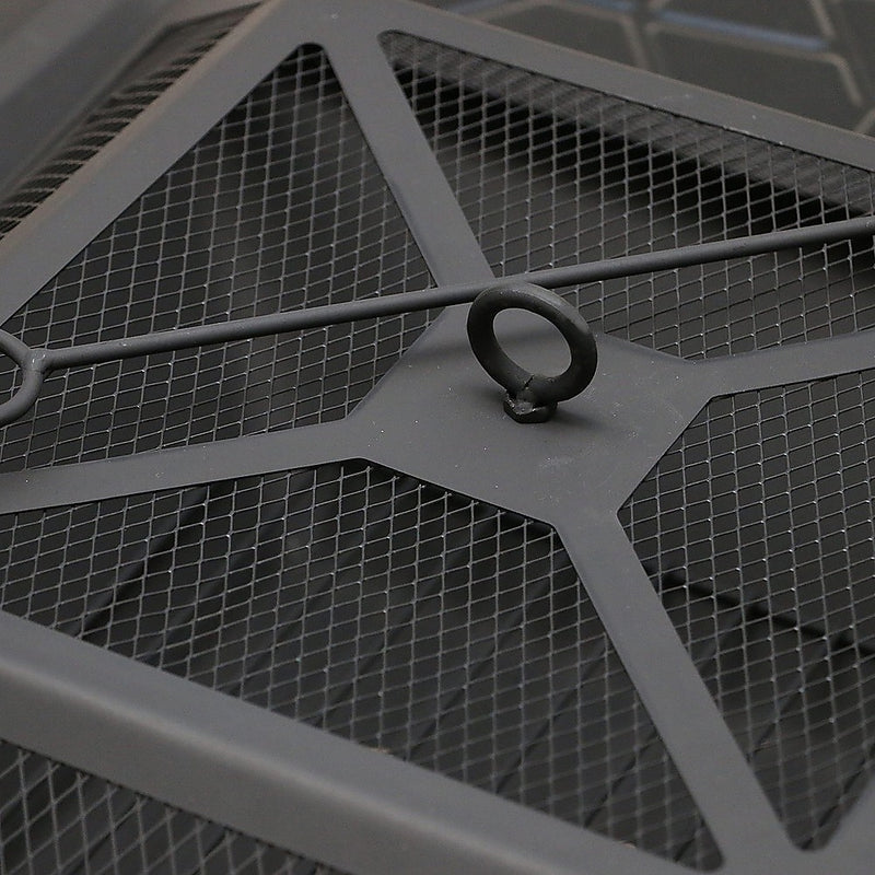 Danoz Direct - 18" Square Metal Fire Pit Outdoor Heater