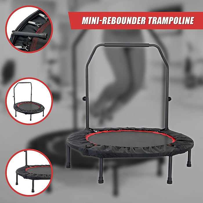 Danoz Fitness - Mini Rebounder Trampoline With Handle Rail - Inc. Delivery