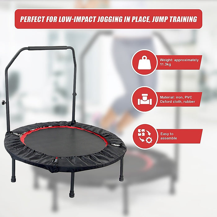 Danoz Fitness - Mini Rebounder Trampoline With Handle Rail - Inc. Delivery