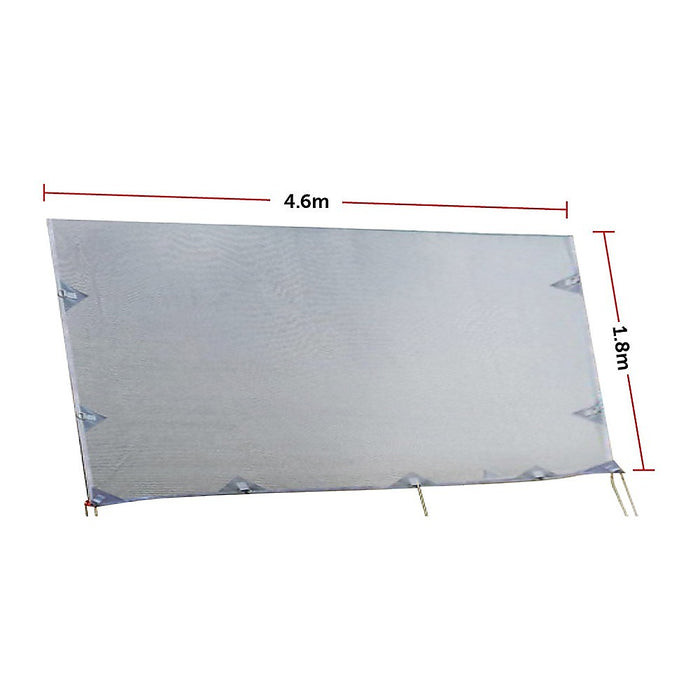 Danoz Outdoors - 4.6m Caravan Privacy Screen Side Sunscreen Sun Shade for 16' Roll Out Awning Incl. Delivery