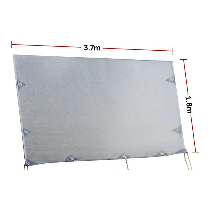 Danoz Camping⛺3.7m Caravan Privacy Screen Side Sunscreen Sun Shade for 13' Roll Out Awning