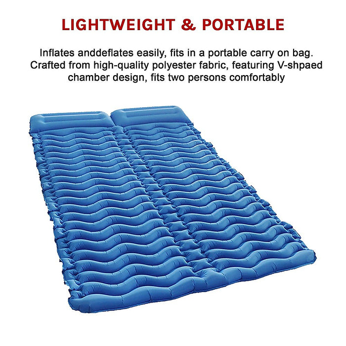 Danoz Camping ⛺ Double Two-person Camping Sleeping Pad - Top Quality - Inc. Deliver