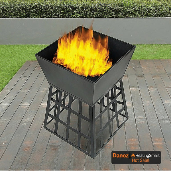 Danoz fire pit in back yard